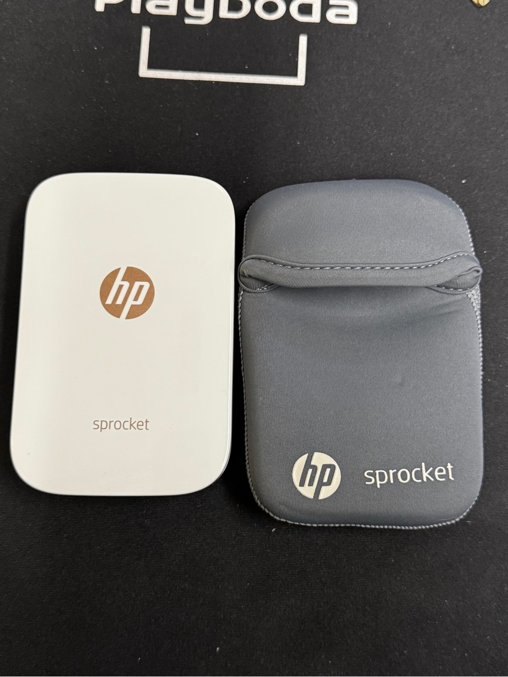 HP Sprocket Portable Photo Printer White with Gray Sleeve